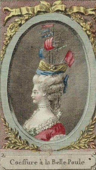 A realistic view of the "Coiffure à la Belle Poule." Public domain. Credit: Bibliothèque nationale de France/Wikipedia.