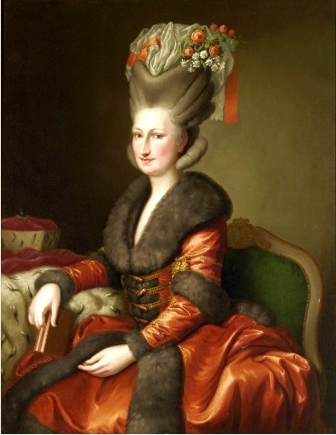 Portrait of Maria Amalie Auguste of Saxony in Polish costume (1780) by Heinrich Carl Brandt. Public domain. Credit: Royal Castle in Warsaw/Wikipedia.