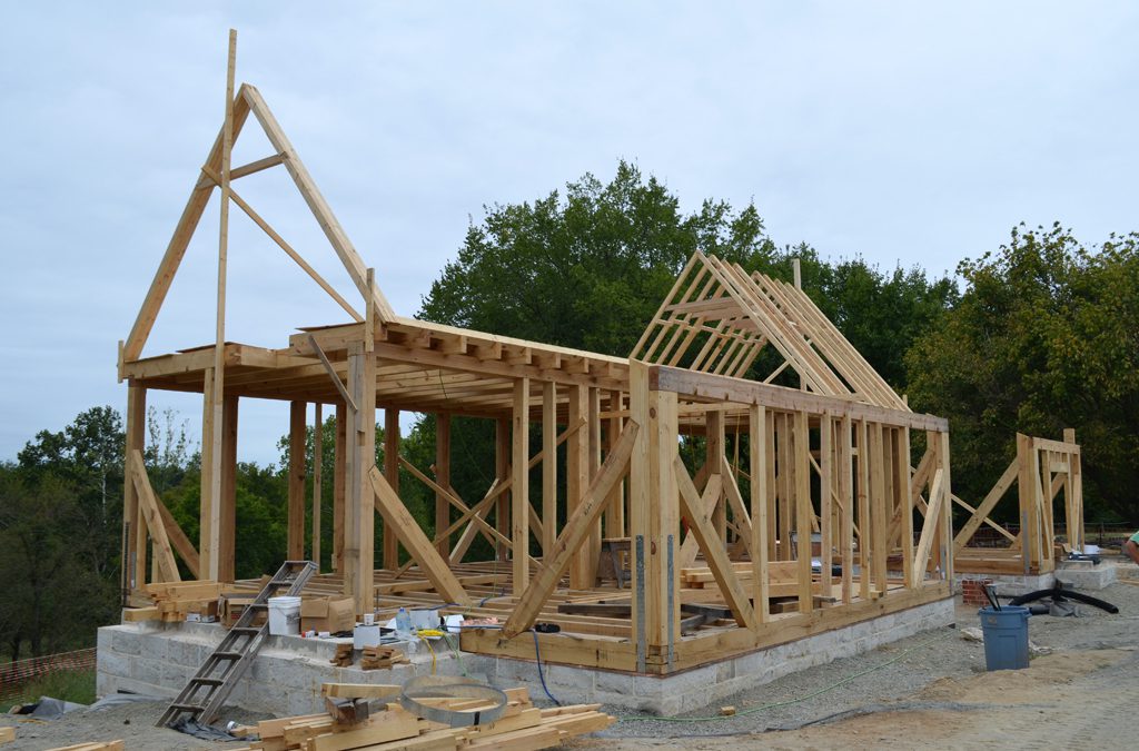 Photos: Building George’s House – Timber Framing Finished