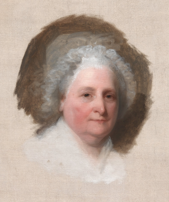 Incomplete Portrait of Martha Washington (1796) by Gilbert Stuart