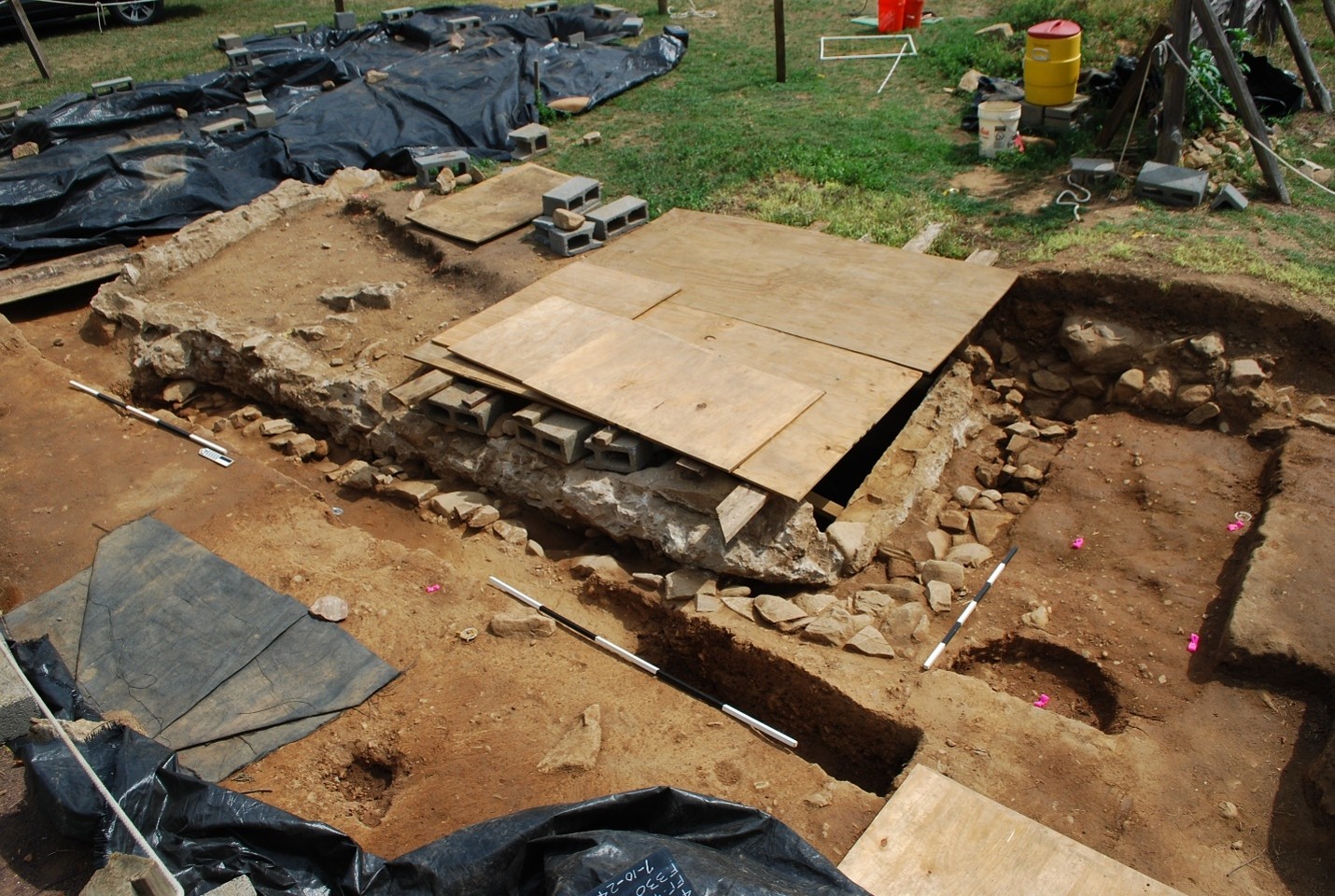 Cellar 2024 Cellar excavation in 2024 exposing west wall